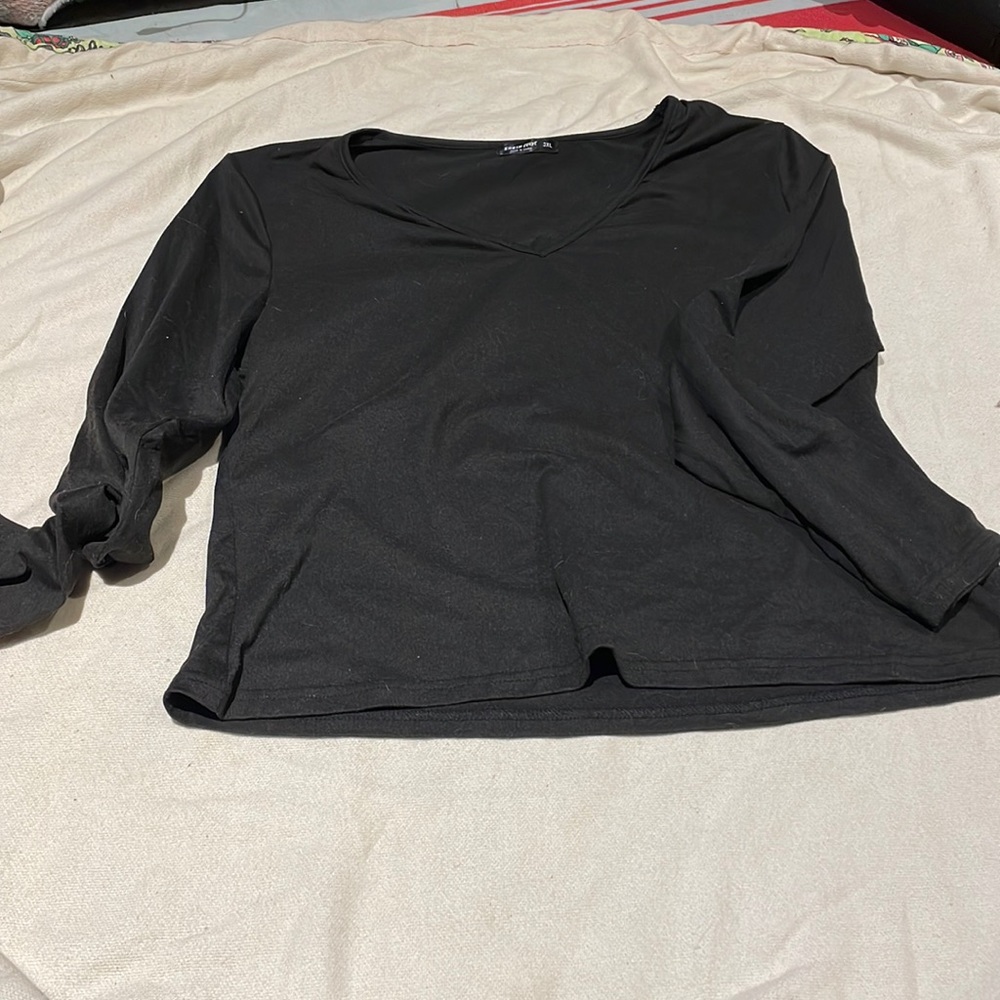 Shein v-neck crop long sleeve.